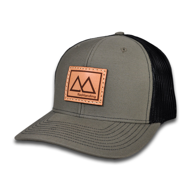 Genuine Leather Patch Trucker (Square Logo)